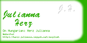 julianna herz business card